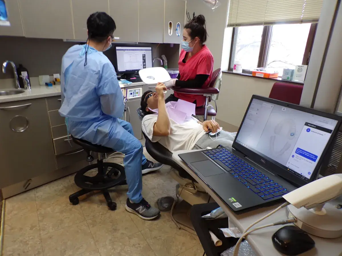 Digital dental scan for a crown restoration at My Bloomingdale Dentist in Bloomingdale, IL