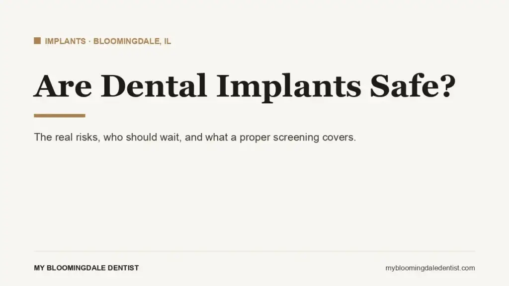 are dental implants safe: risks, screening and who should wait
