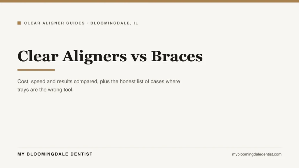 clear aligners vs braces compared by My Bloomingdale Dentist