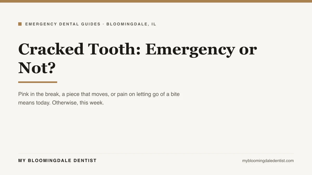 cracked tooth emergency or not: which breaks need a dentist today and which can be scheduled