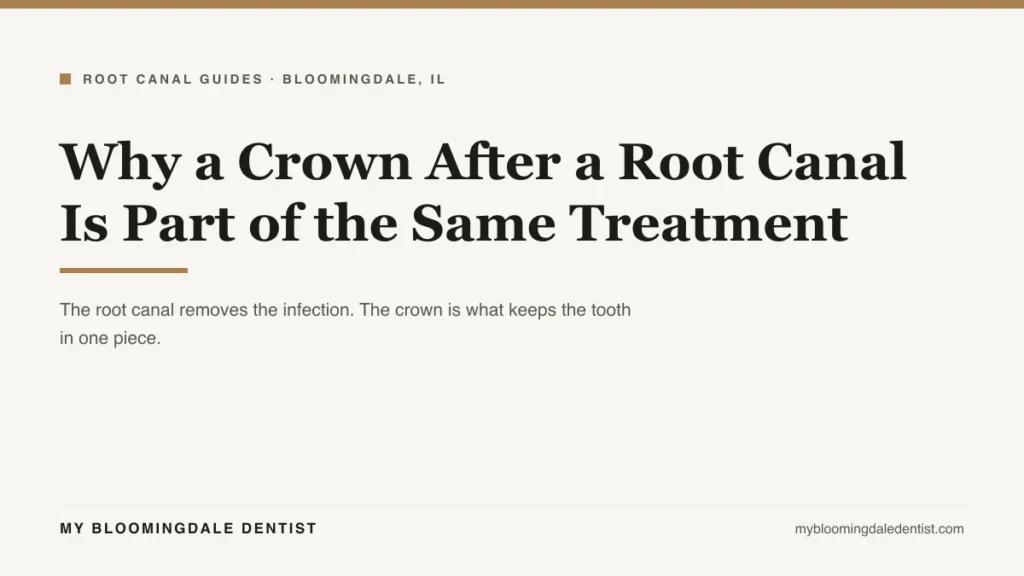 why a crown after a root canal is part of the same treatment