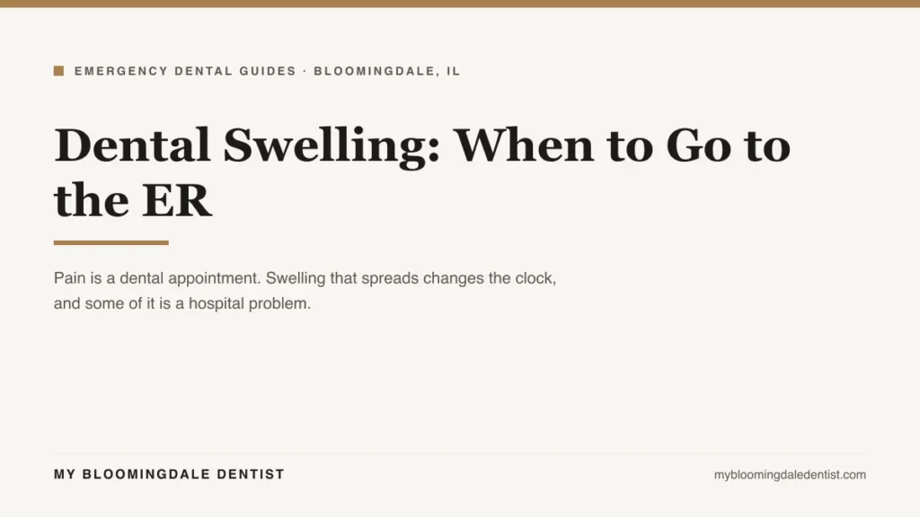 dental swelling: when to go to the ER and when to call the dentist