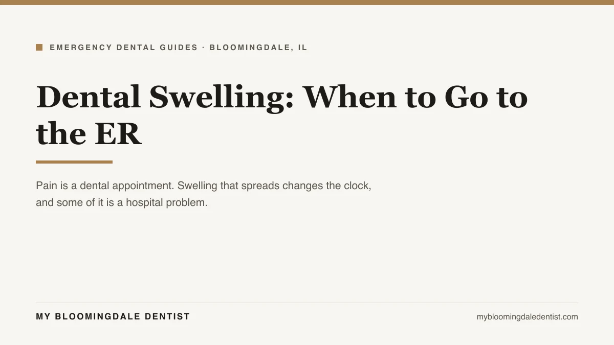 dental swelling: when to go to the ER and when to call the dentist
