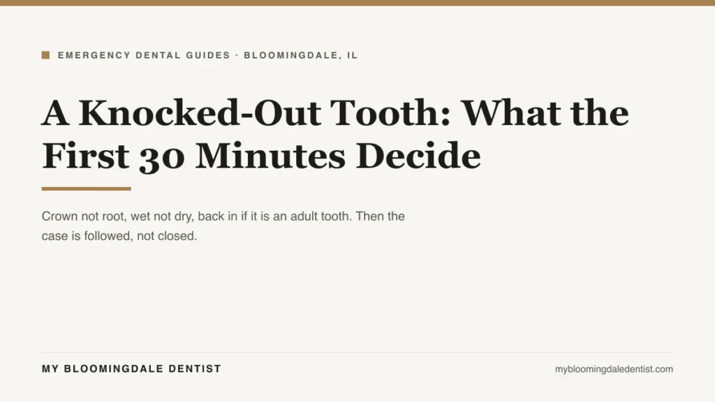 knocked out tooth first 30 minutes: what to do before you reach the dentist