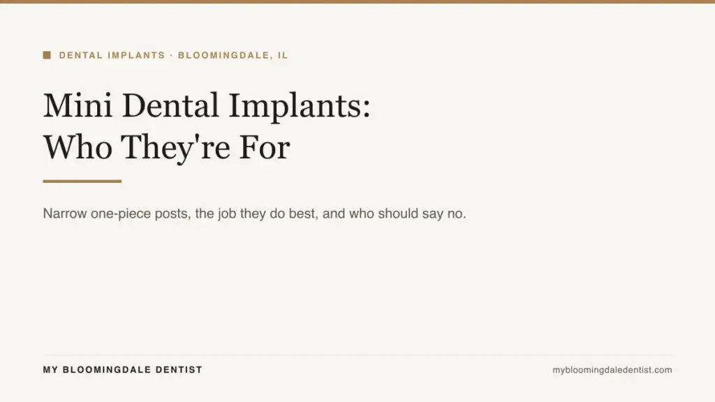 mini dental implants: who they are for and how they compare to standard implants
