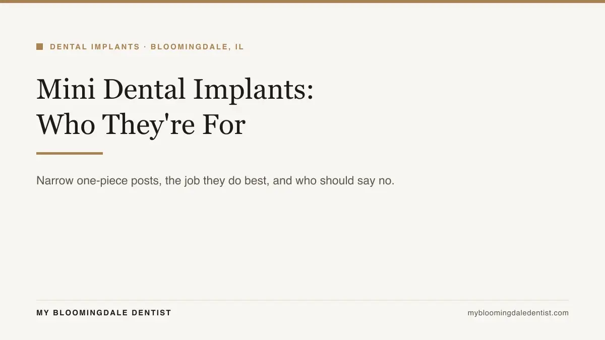 mini dental implants: who they are for and how they compare to standard implants
