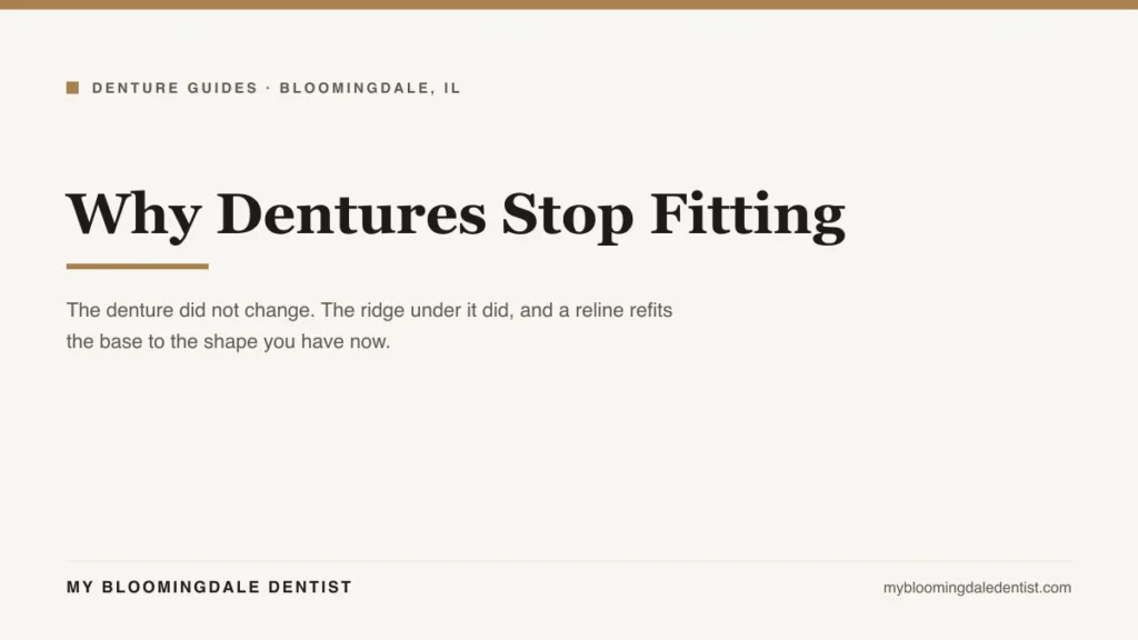 why dentures stop fitting and what a denture reline does
