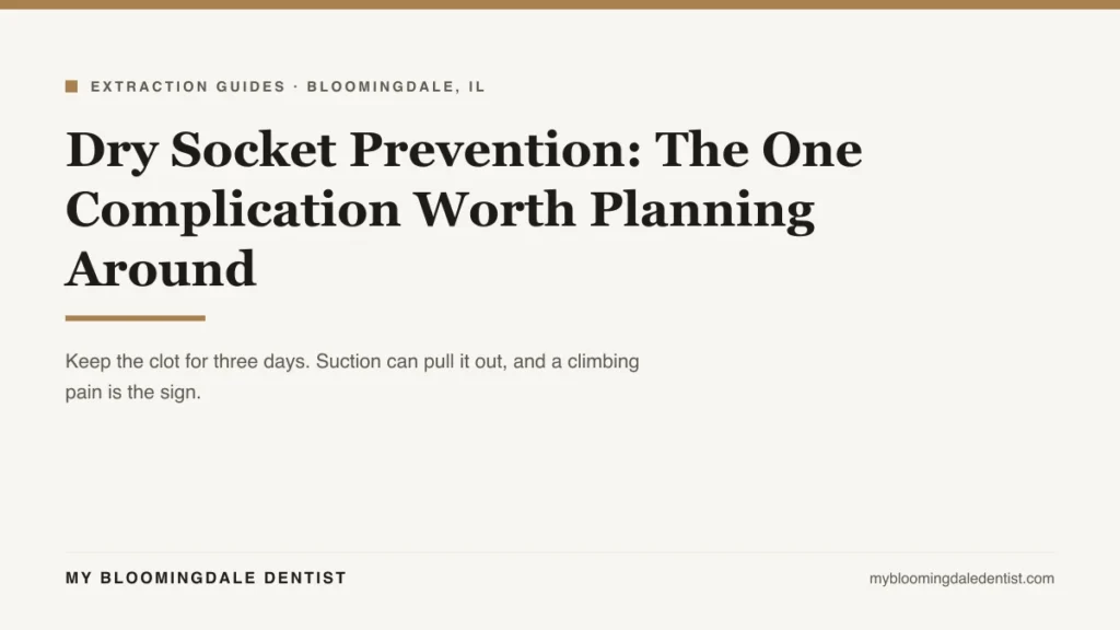 dry socket prevention: protecting the clot after a tooth extraction, day by day