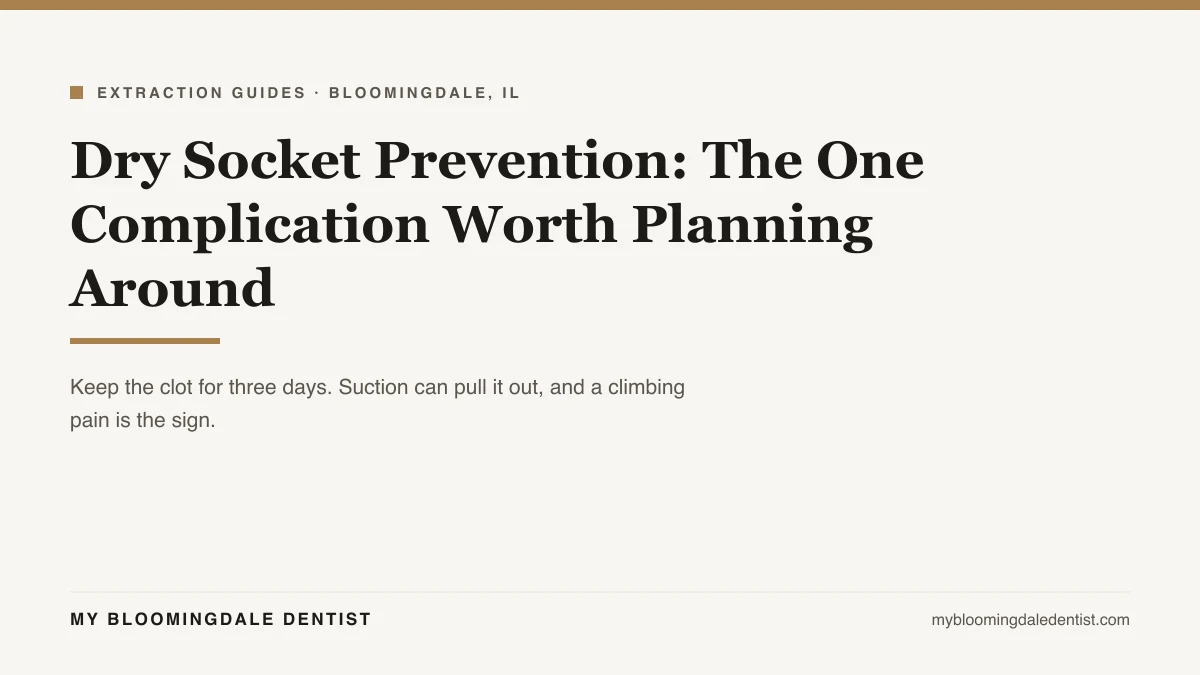 dry socket prevention: protecting the clot after a tooth extraction, day by day